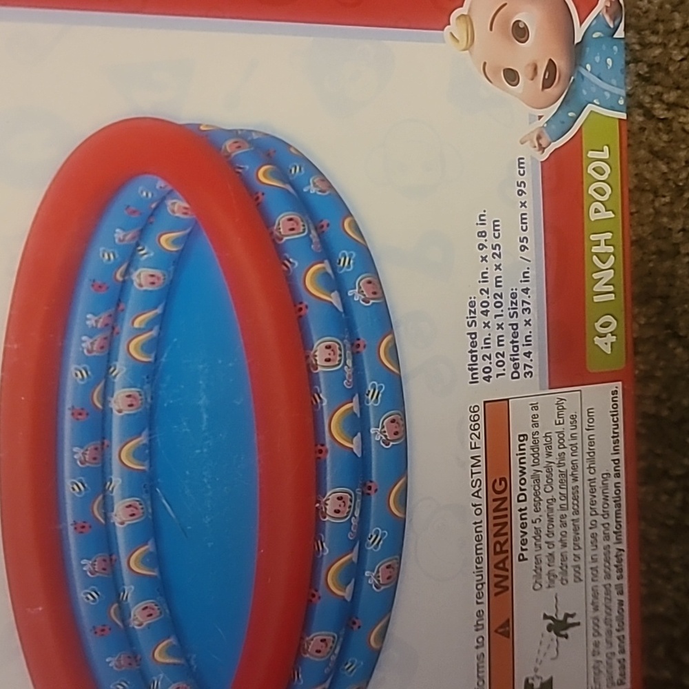 NWT Inflatable Pool And Raft Cocomelon - Picture 3 of 5